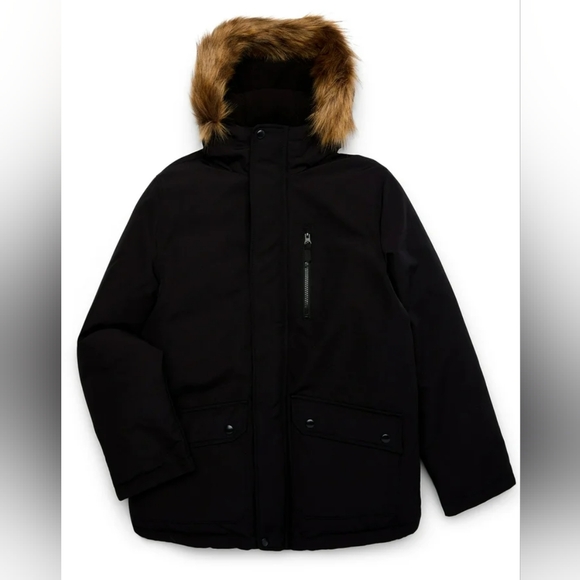 NWT Swiss Tech Parka Jacket Black Soot - Picture 1 of 3